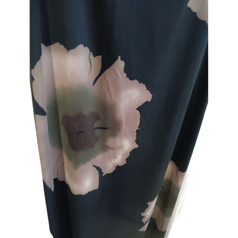 Dj & Co Dawn Joy 90's Vintage Dress Black Floral Size 10 Y2K Watercolor - Picture 3 of 6